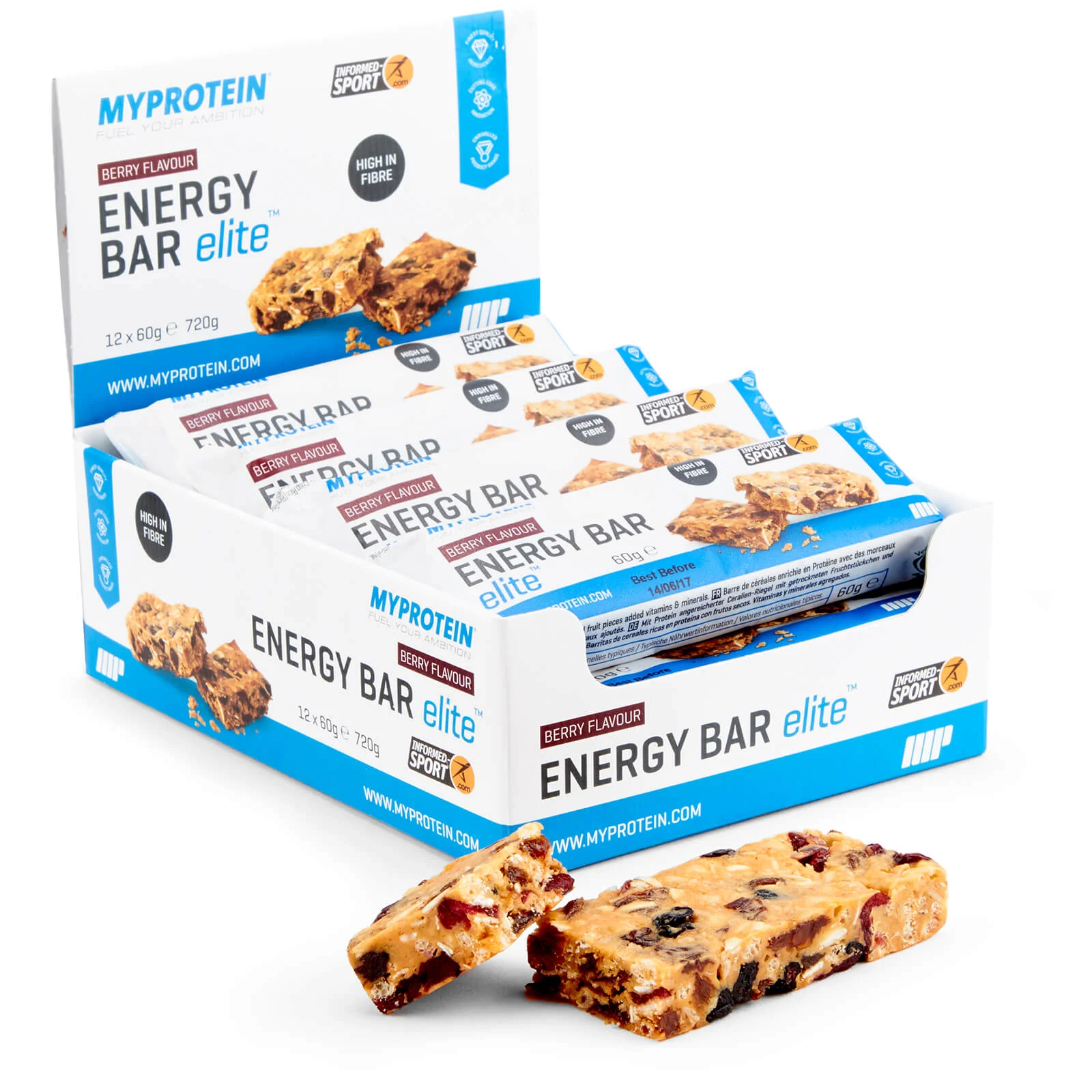 Carb Fuel Bar Elite - 12 x 60g - Berry Image 1