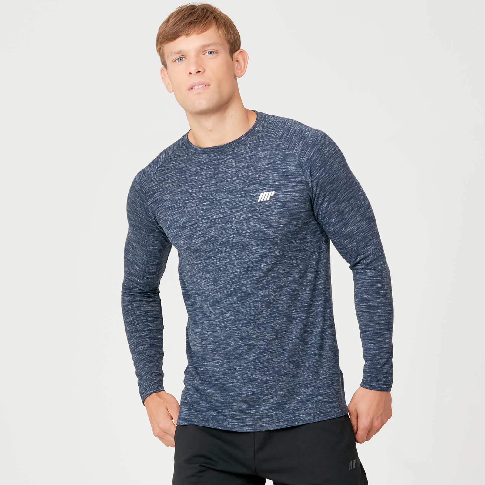 Performance Long Sleeve T-Shirt - Navy Marl - XS Image 1