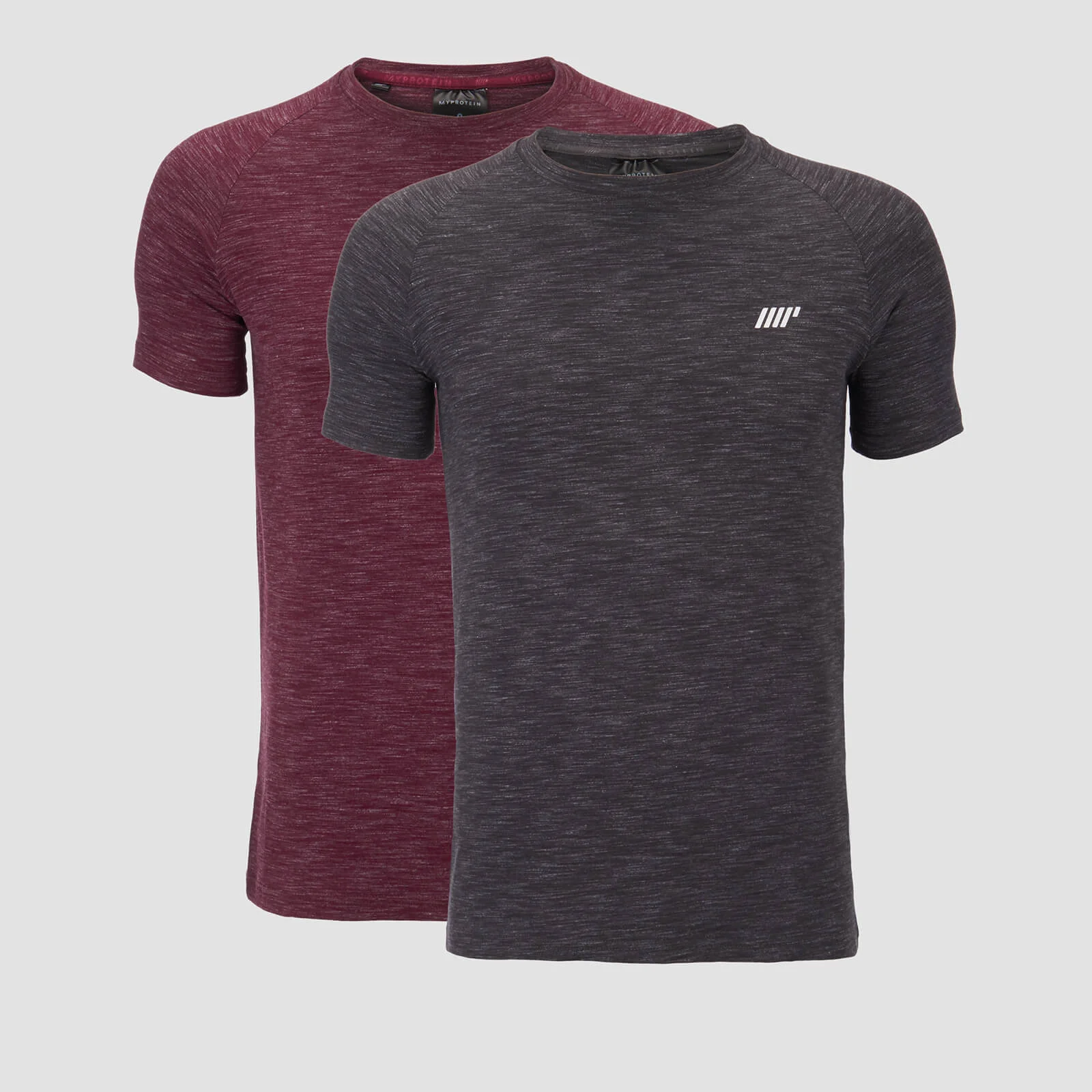 Performance T-Shirt (2 Pack) - Burgundy Marl/Charcoal Marl - XS Image 1