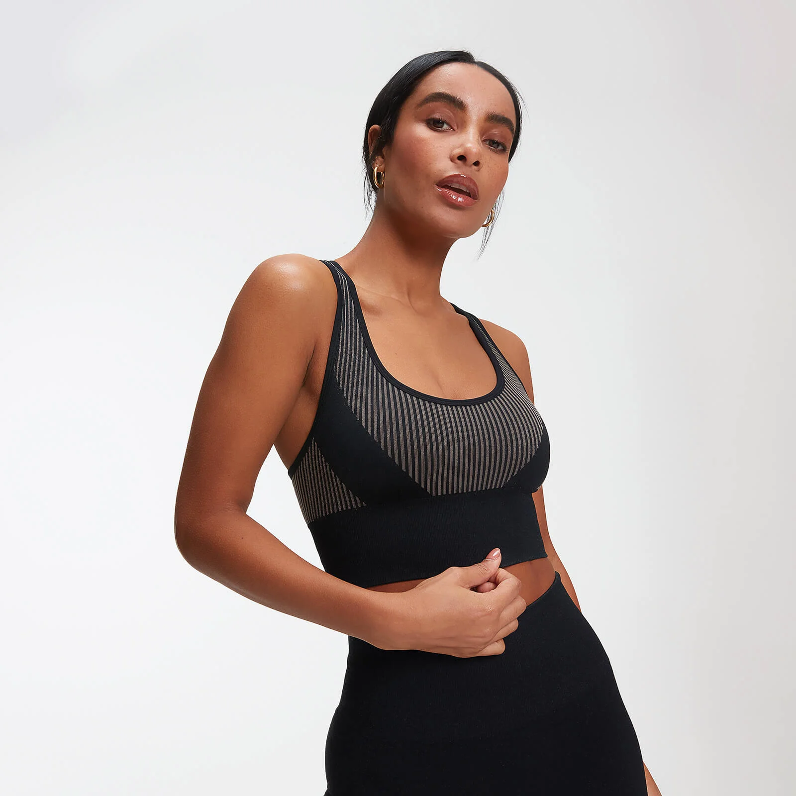 MP Women's Impact Seamless Sports Bra - Black - XS Image 1