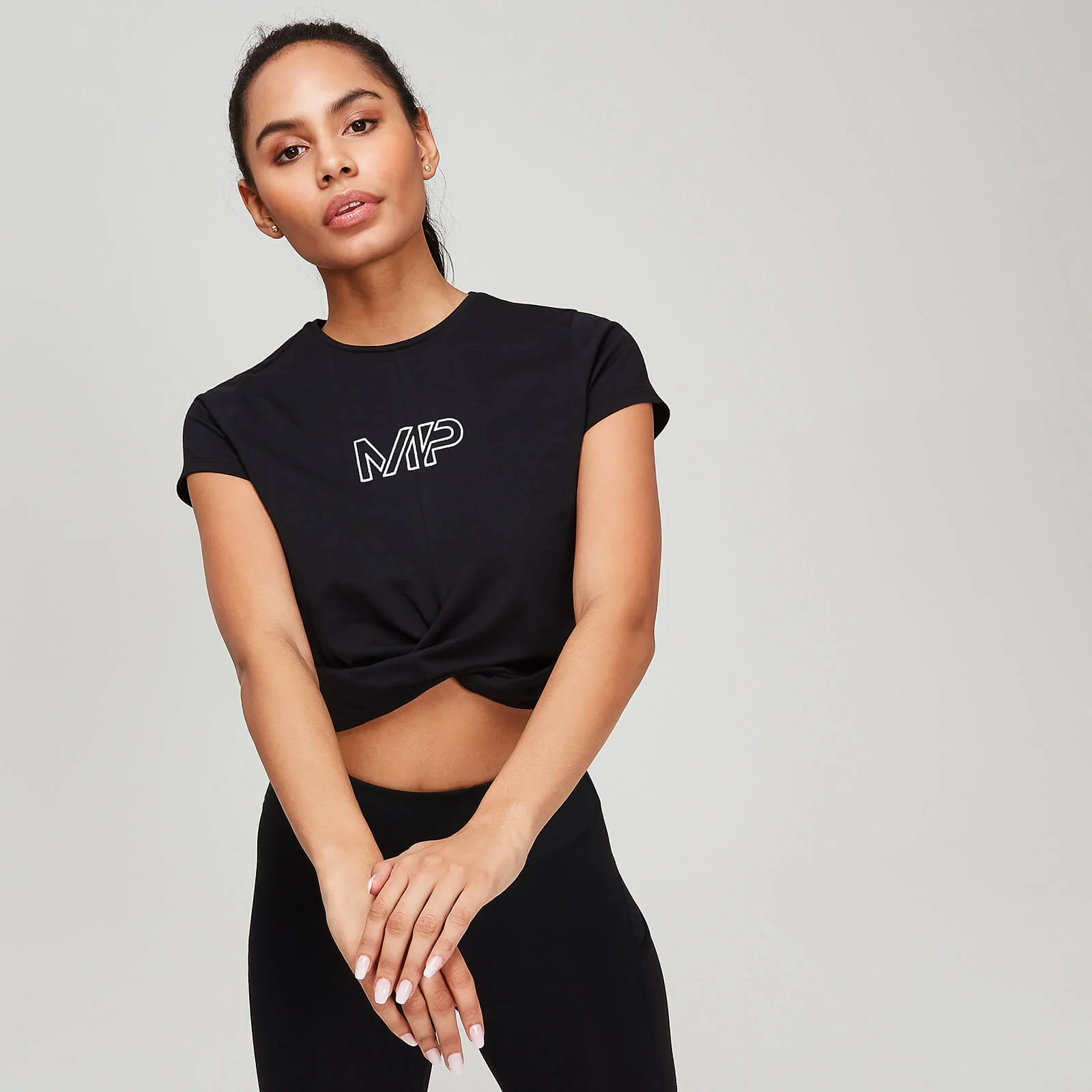 MP Women's Rest Day Women's Twist Front T-Shirt - Black - XS Image 1