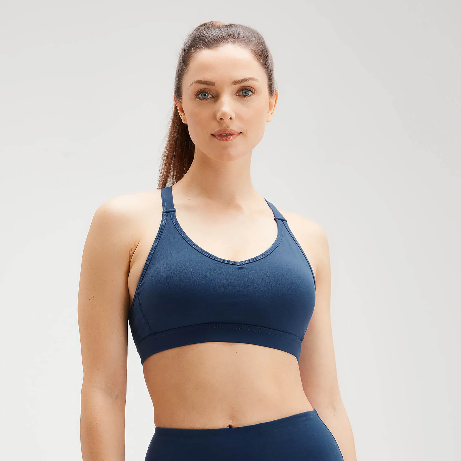 MP Women's Power Mesh Sports Bra - Dark Blue - XXS Image 1