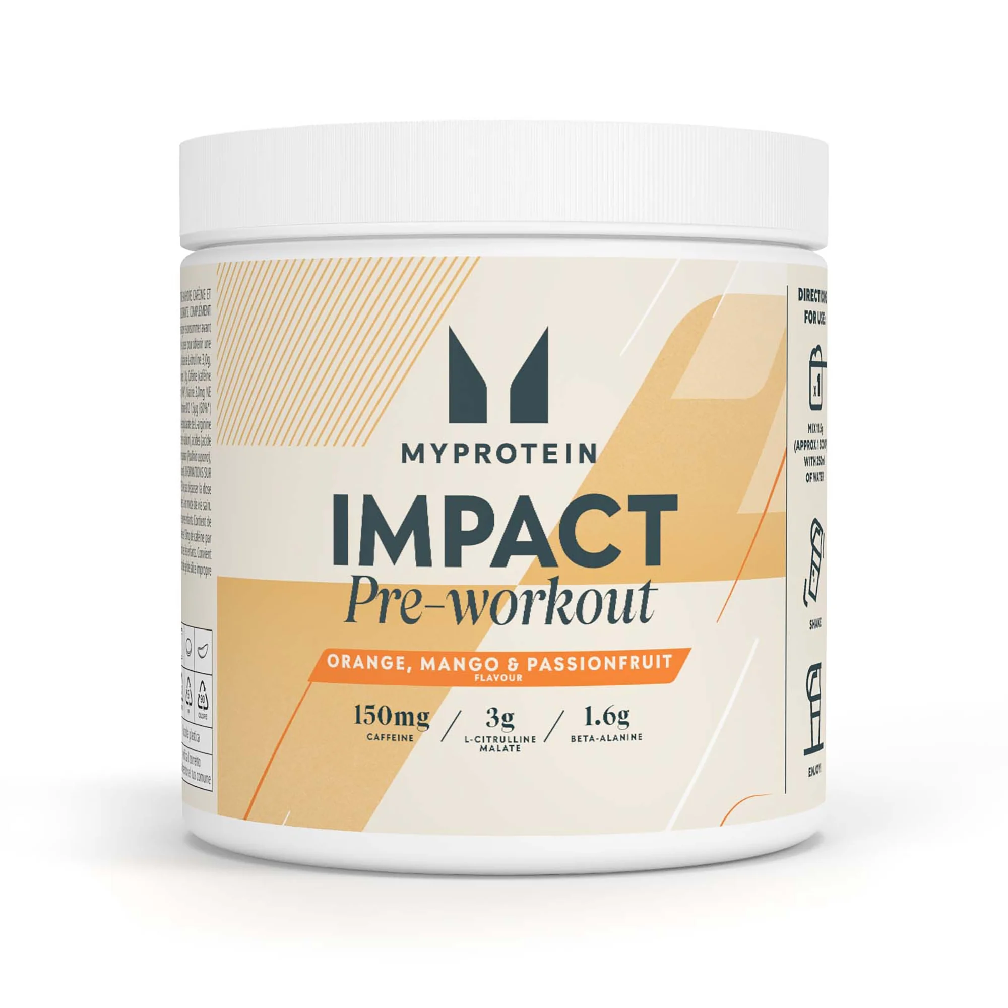 Impact Pre Workout - 500G - 43servings - Orange Mango Passionfruit Image 1