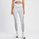 MP Women's Contrast Rib Seamless Leggings - White/ Black