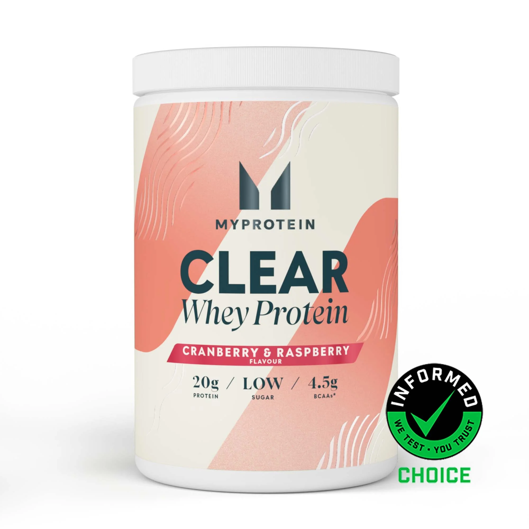 Clear Whey Protein Powder - 875g - 35servings - Cranberry & Raspberry Image 1