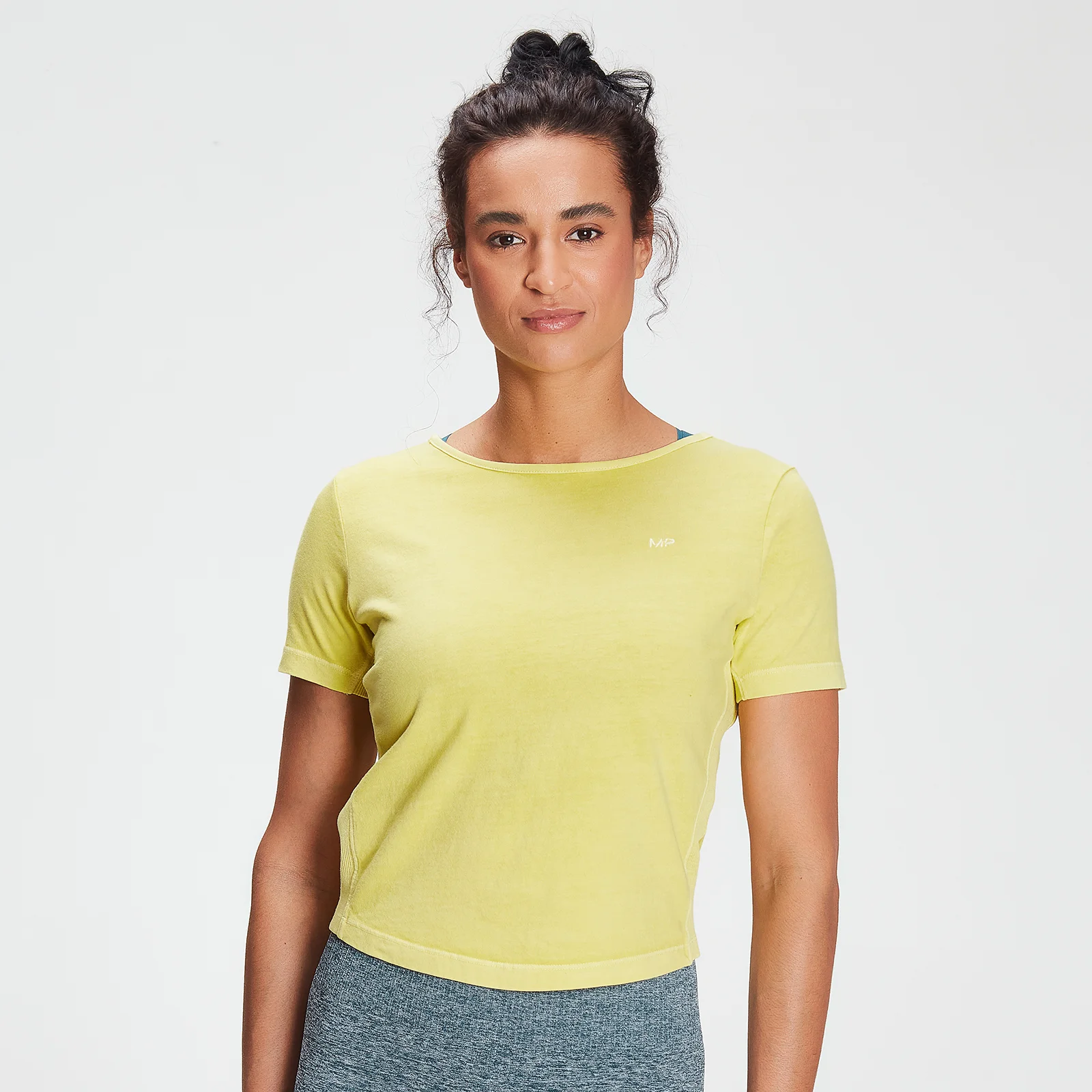 MP Women's Training Washed Tie Back T-shirt - Washed Yellow - XXS Image 1