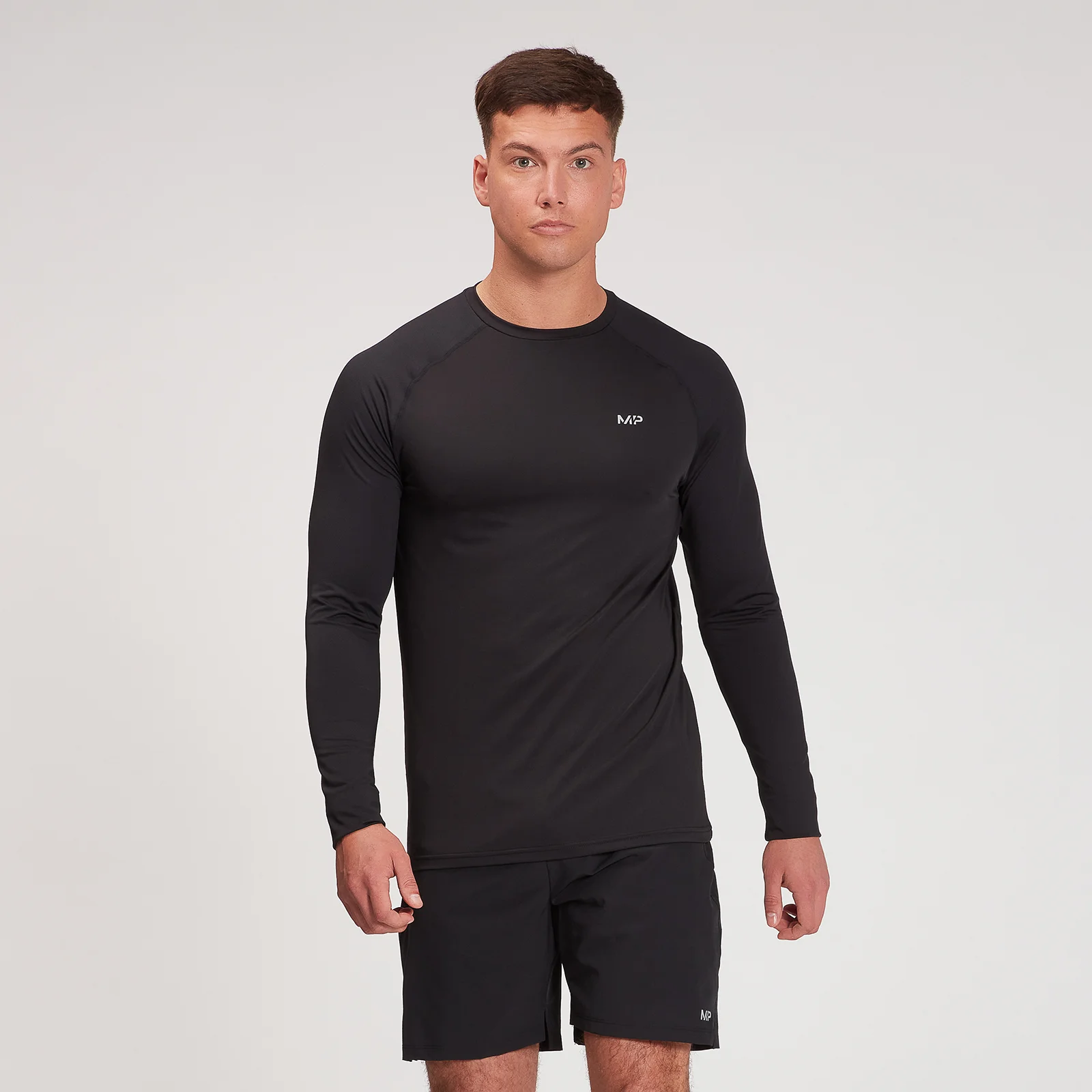MP Men's Velocity Long Sleeve Top - Black - XXS Image 1