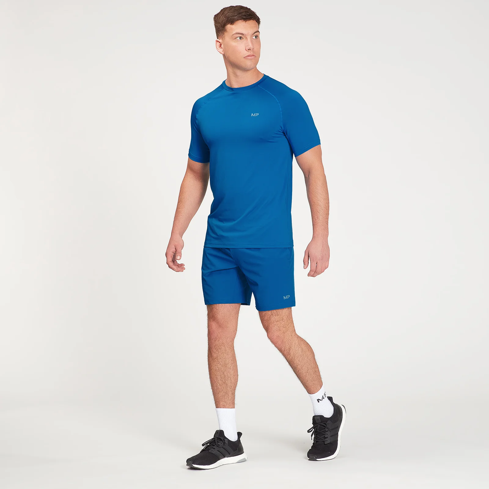 MP Men's Graphic Running Short Sleeve T-Shirt - True Blue - M Image 2