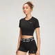 MP Women's Curve Crop Short Sleeve T-Shirt - Black