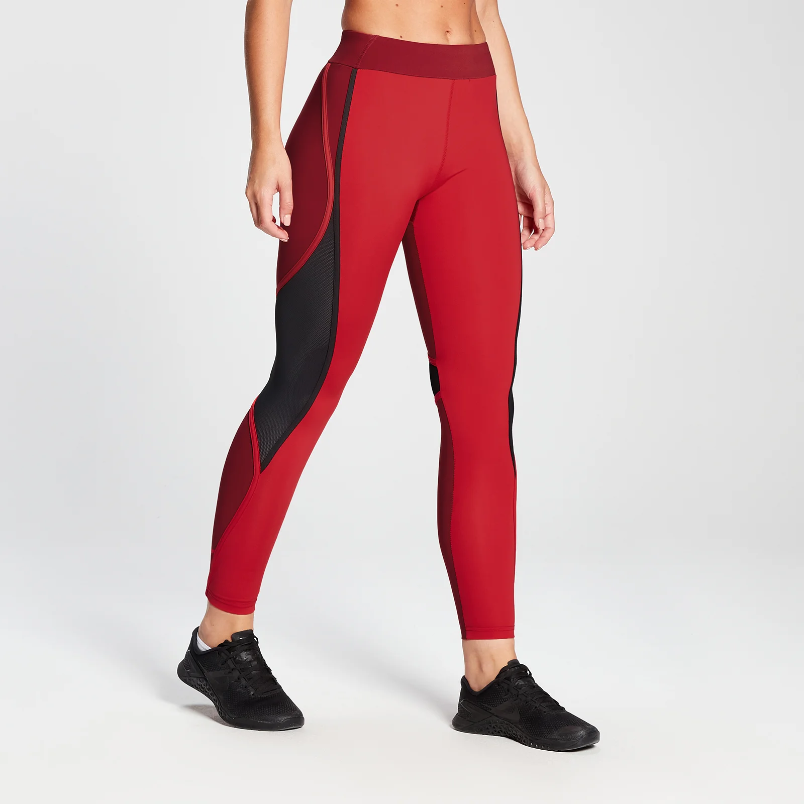 MP Women's Engage Colour Block Leggings - Danger/Wine - XXS Image 1