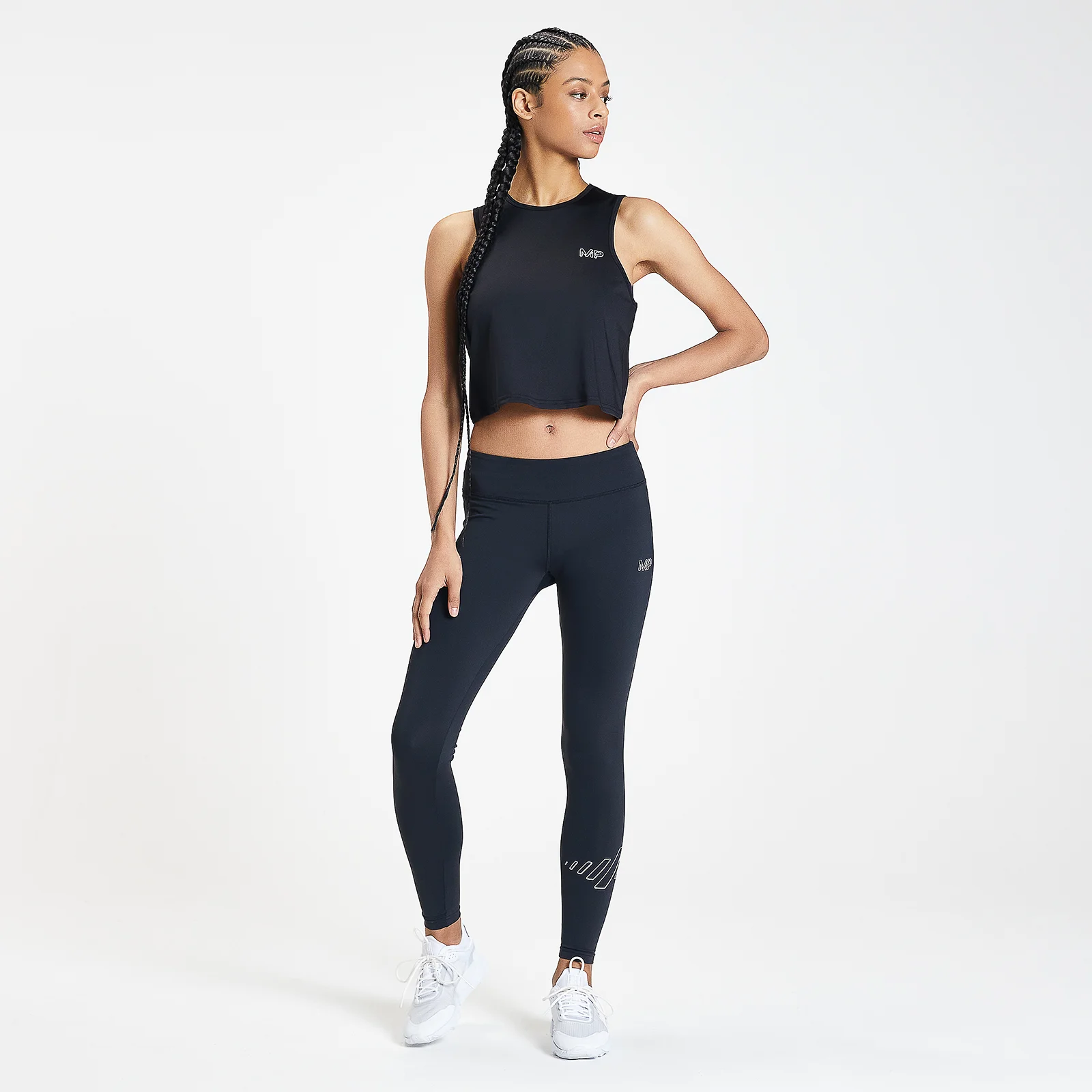 MP Women's Infinity Mark Training Crop Vest - Black - XXS Image 1