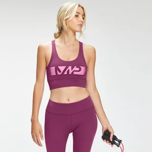 MP Women's Graffiti Graphic Training Sports Bra - Deep Pink - Size XS