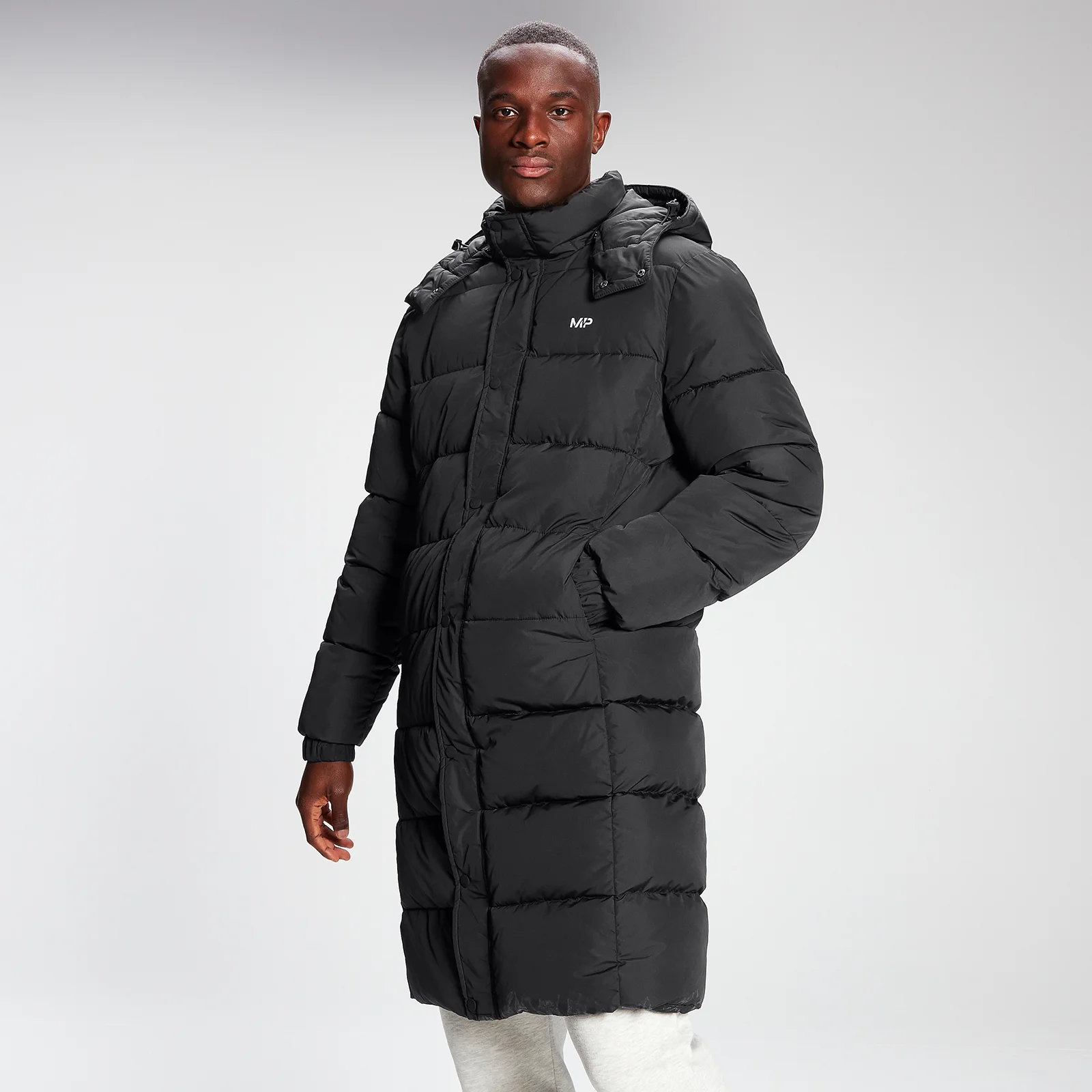 MP Men's Long Puffer Jacket - Black - XXS Image 1