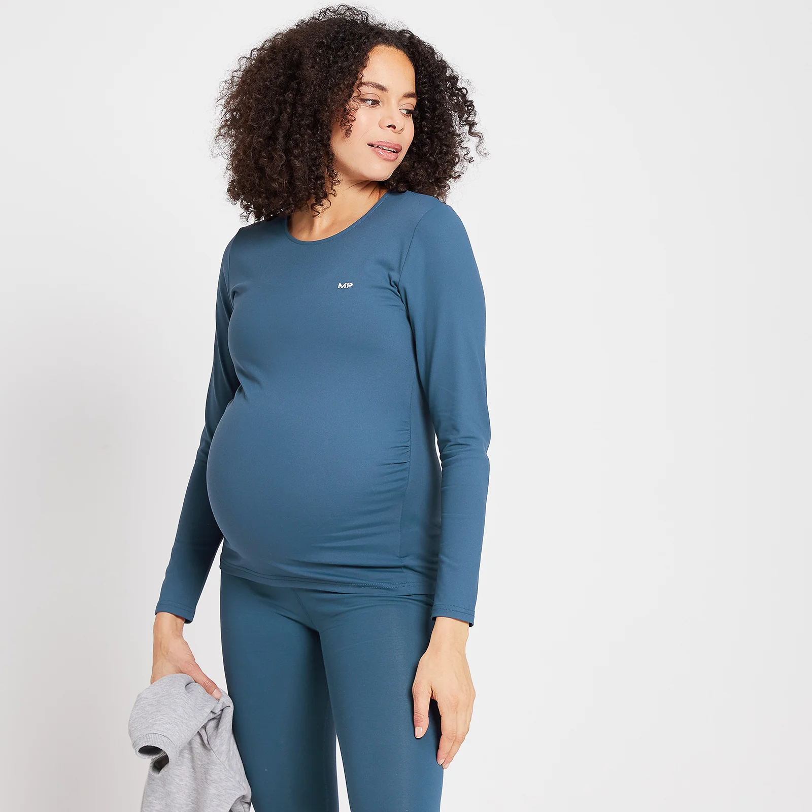 MP Women's Power Maternity Long Sleeve Top - Dust Blue - XS Image 1