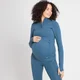 MP Women's Power Maternity 1/4 Zip - Dust Blue