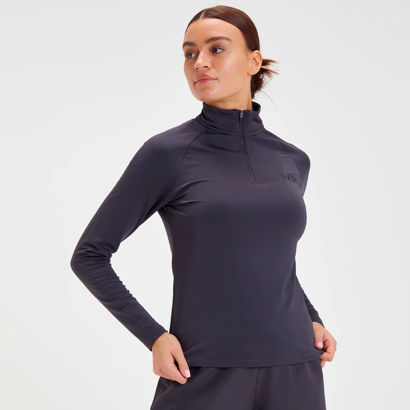 MP Women's Singles Day 1/4 Zip | Gun Metal - XXS Image 1
