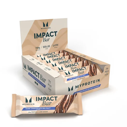 Impact Protein Bar - 12 x 64g - Dark Chocolate Sea Salt