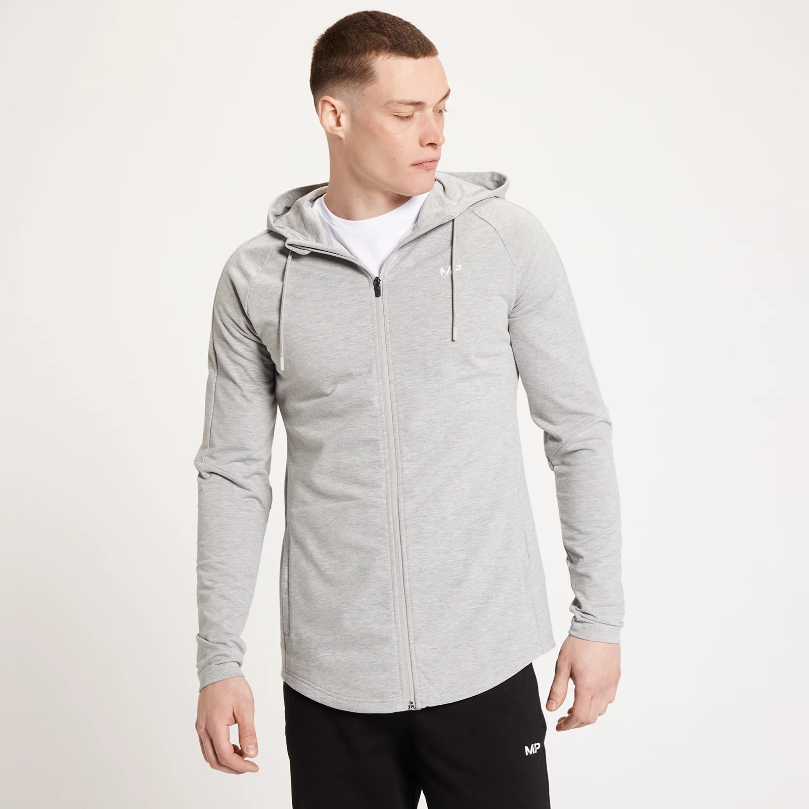 MP Men's Form Zip Up Hoodie - Storm Marl - S Image 1
