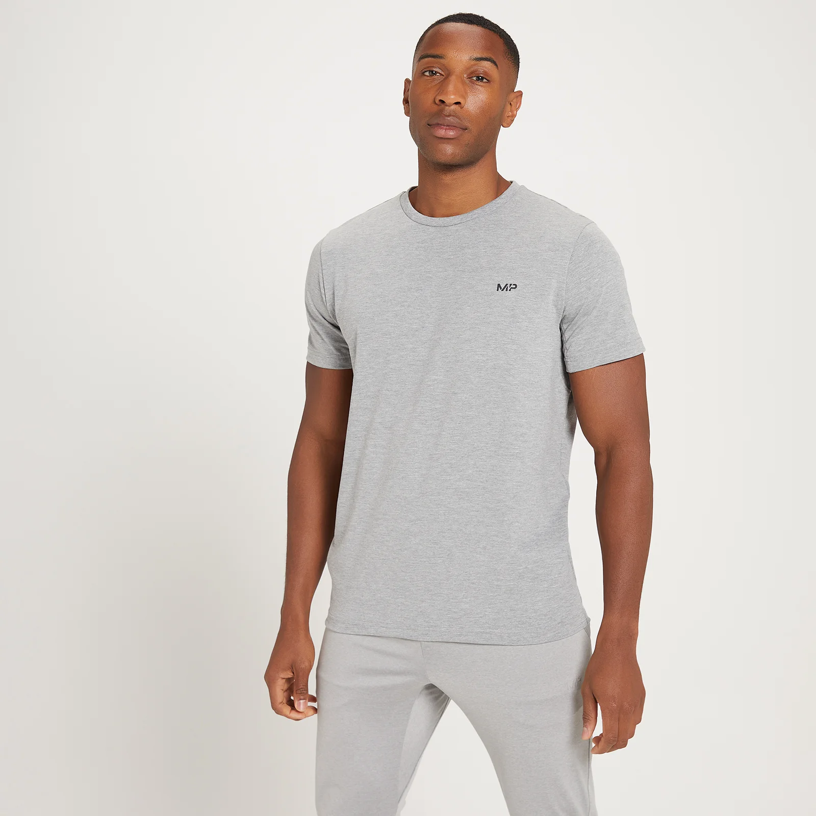 MP Men's Adapt Drirelease Grit Print Short Sleeve T-Shirt - Storm Grey Marl - XXS Image 1