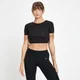 MP Women's Composure Short Sleeve Crop Top - Black