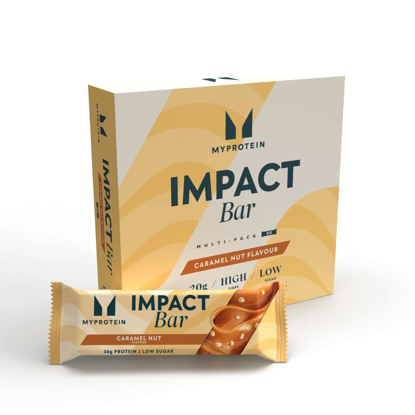 Impact Protein Bar - 6 x 64g - Caramel Nut Image 1
