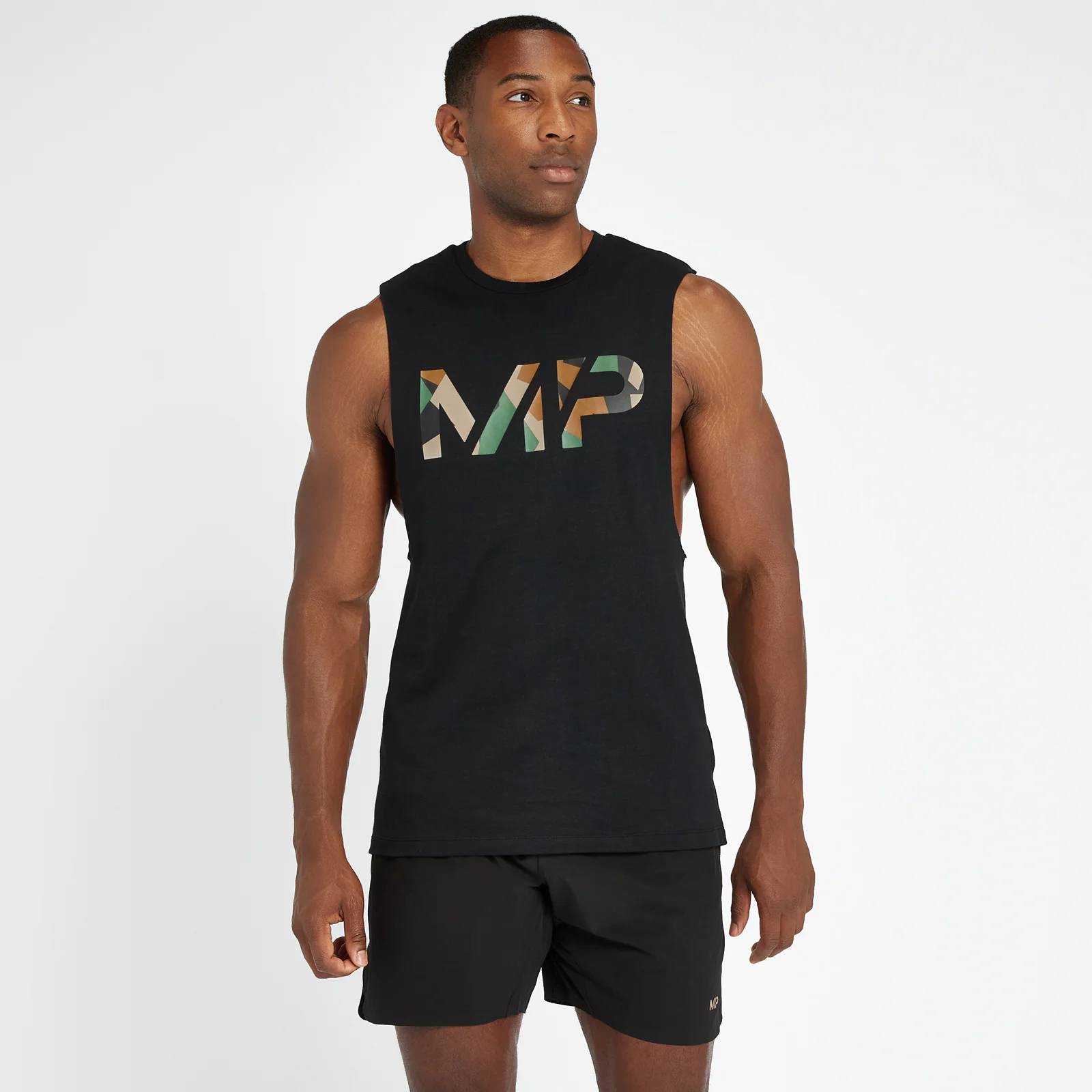 MP Men's Adapt Camo Print Tank Top - Black - XXS Image 1