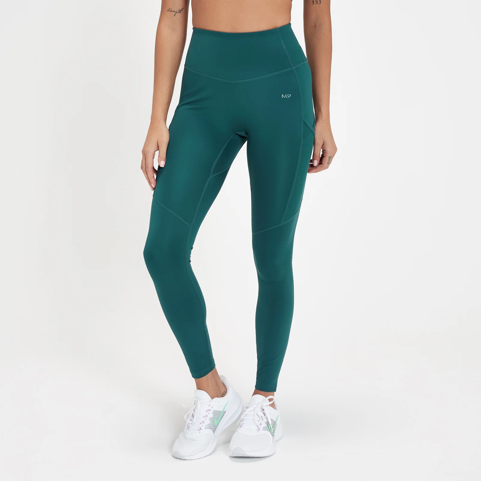 MP Women's Tempo Leggings - Deep Marine Blue - XXS Image 1