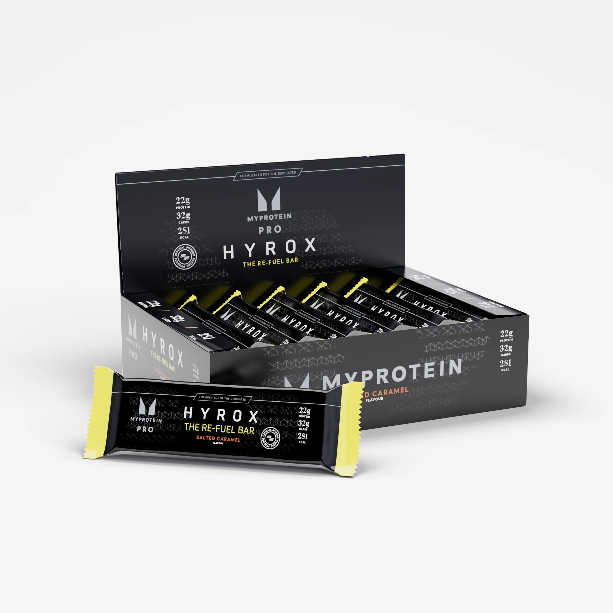 THE Re-Fuel Protein Bar | Carbohydrate & Protein Bar - 12 x 80g - Salted Caramel Image 1