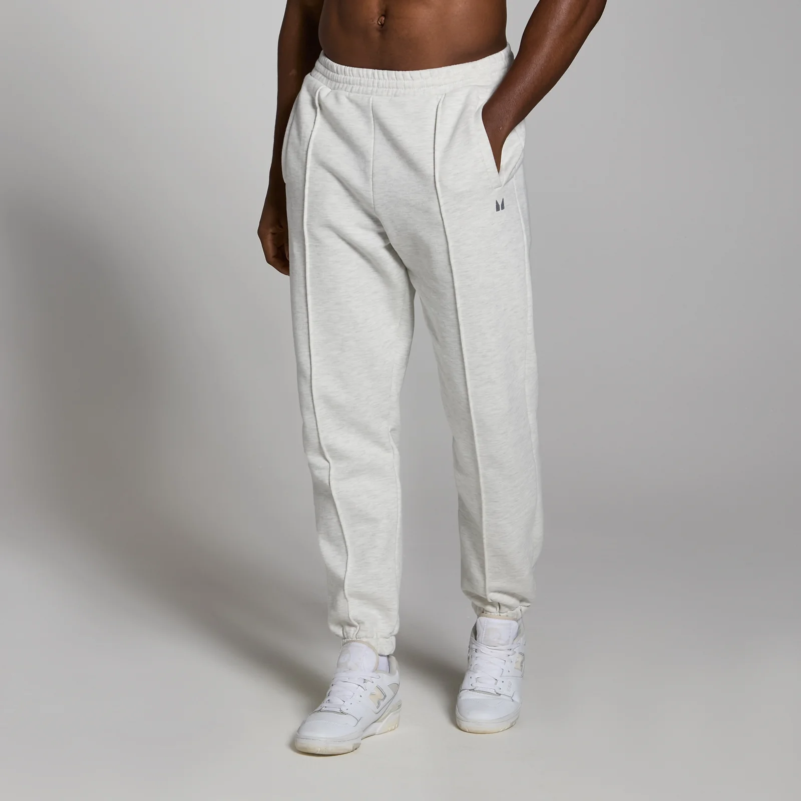 MP Men's Lifestyle Heavyweight Oversized Joggers - Light Grey Marl - XS Image 1