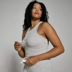 MP Women's Lifestyle Ribbed Tank Top - Light Grey - Size L