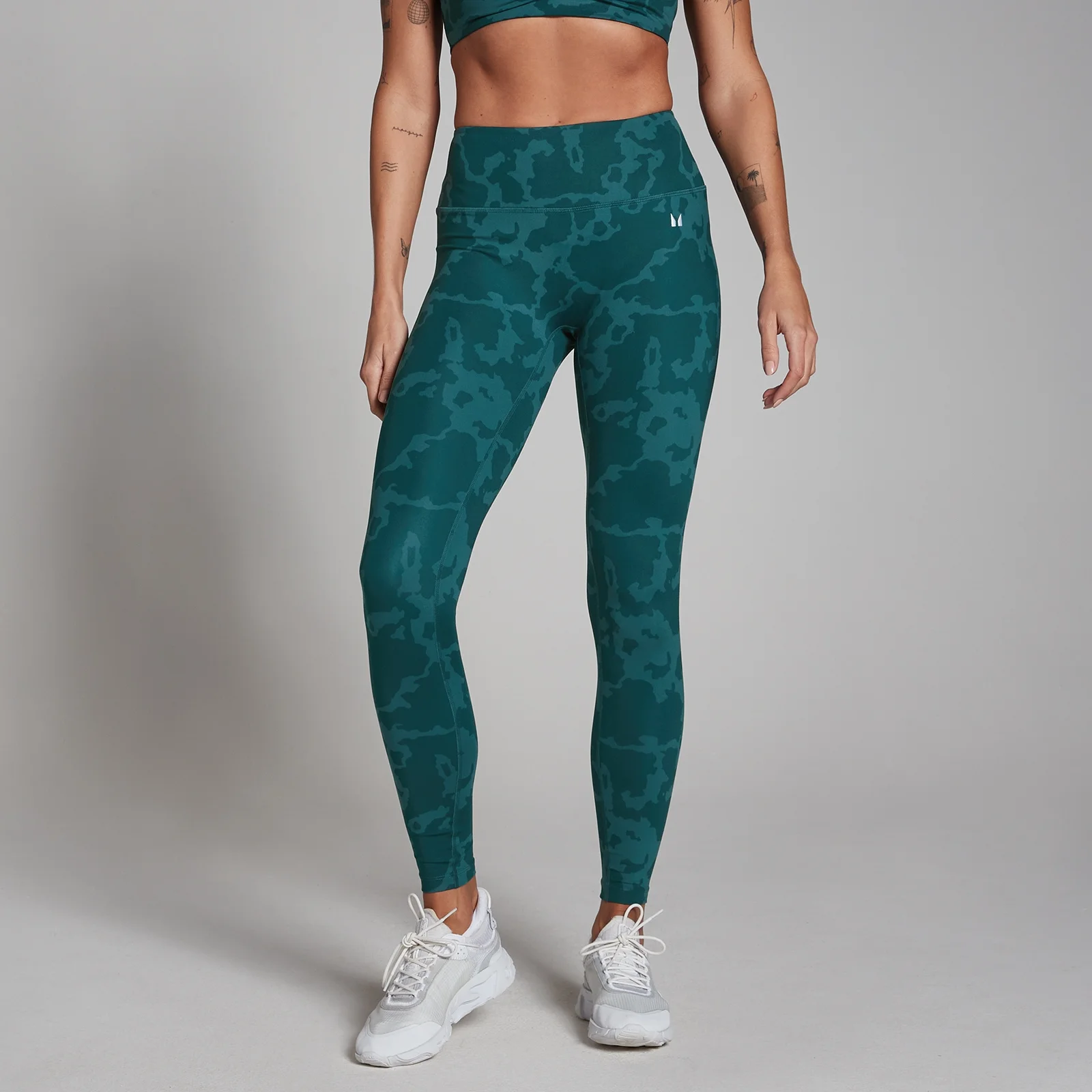 MP Women's Tempo Abstract Leggings - Marine Blue - XL Image 1