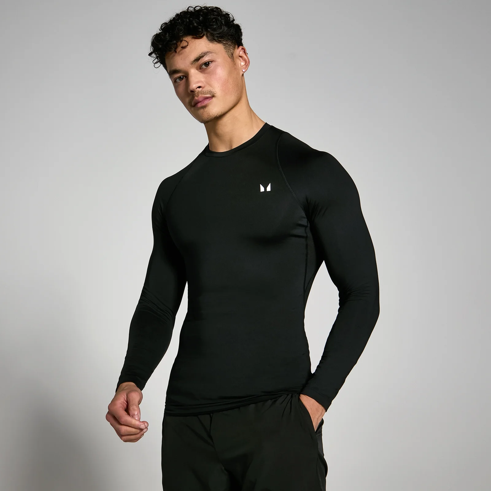 MP Men's Training Long Sleeve Baselayer - Black - XS Image 1
