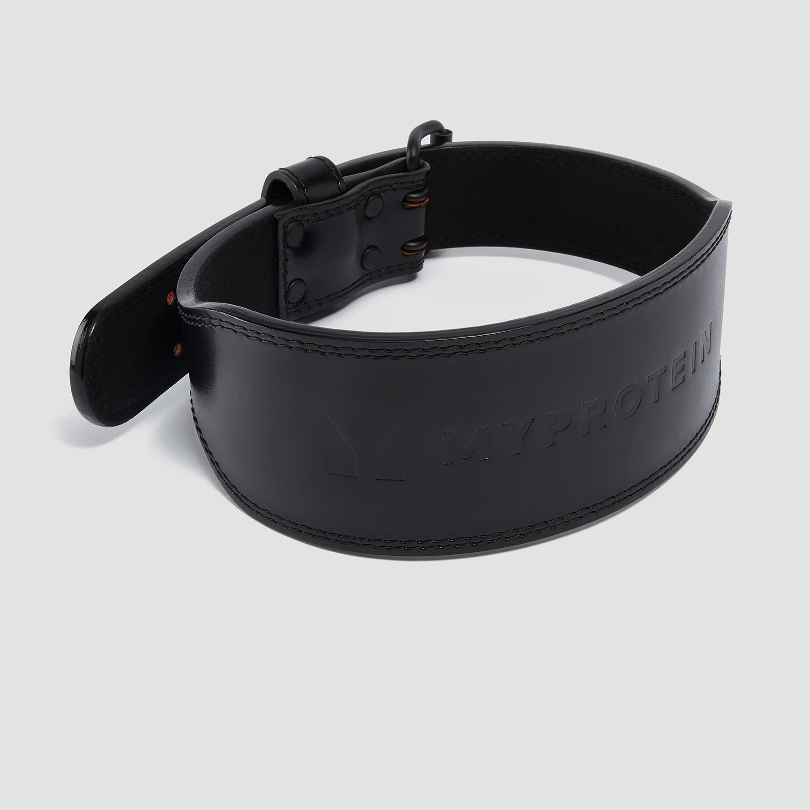 Myprotein Premium Leather Lifting Belt - Black - Medium (27-36 Inch) Image 1