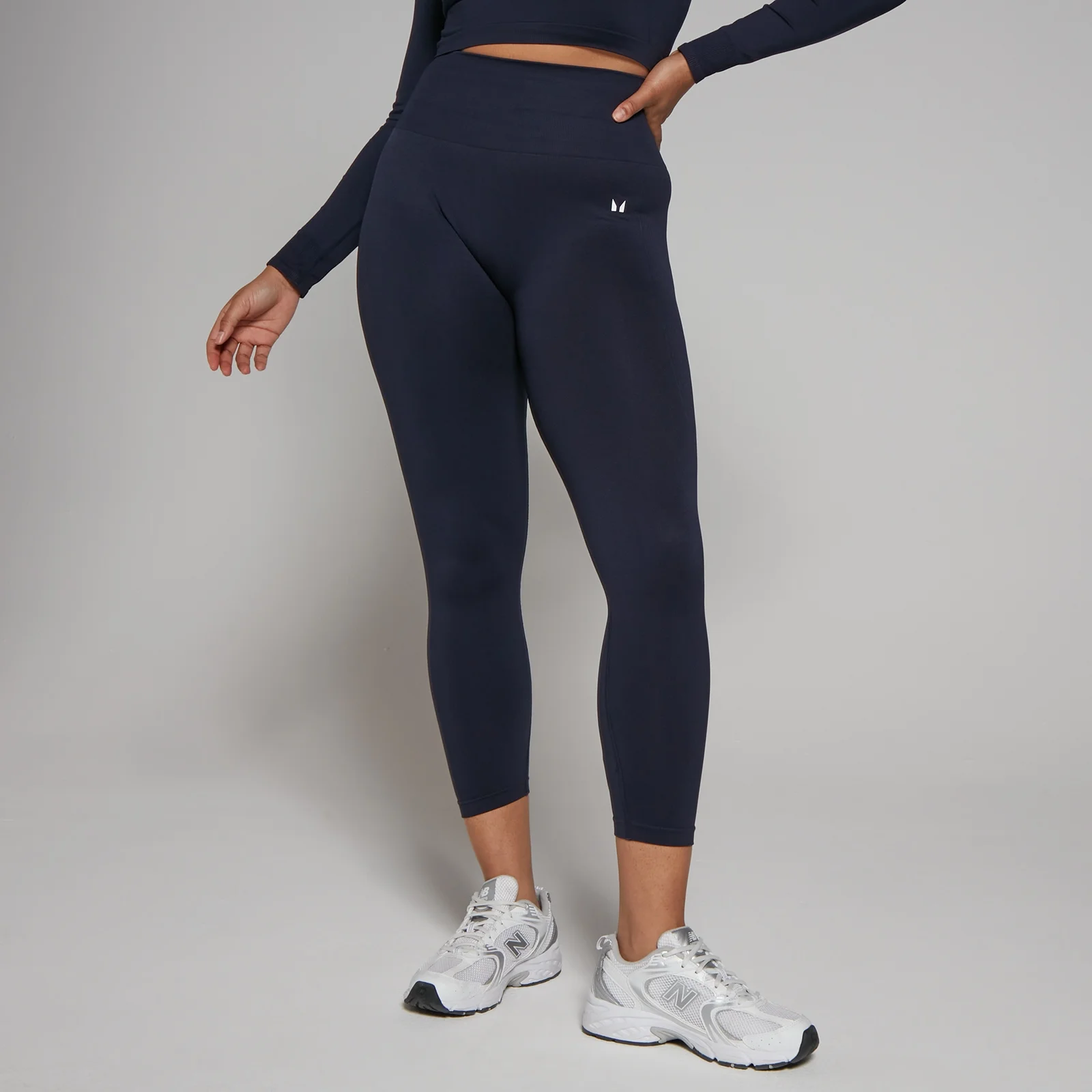 MP Women's Shape Seamless 7/8 Leggings - Navy - S Image 1