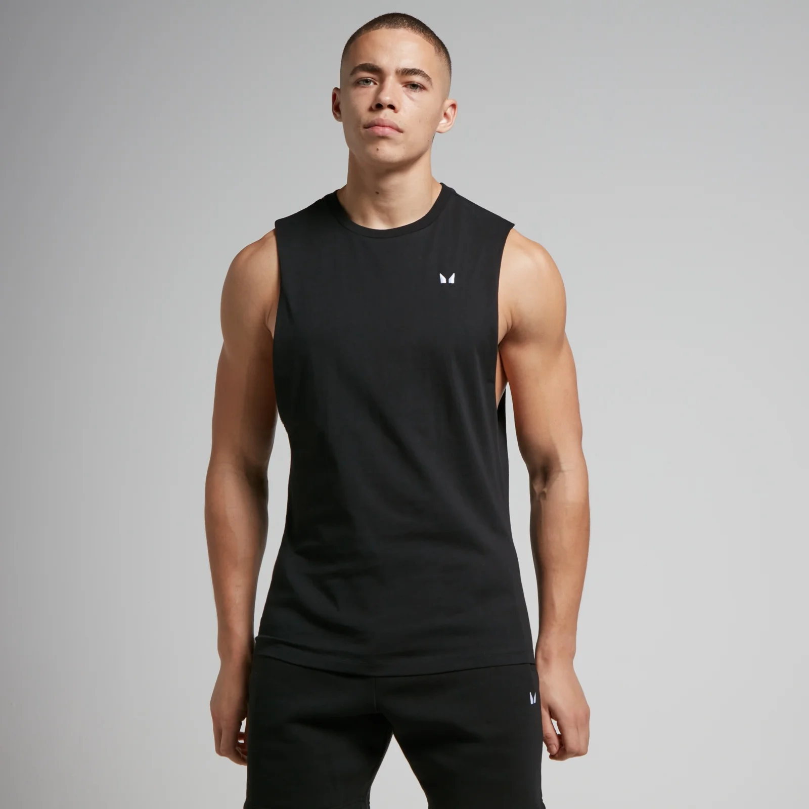MP Men's Rest Day Drop Armhole Tank Top - Black - M Image 1