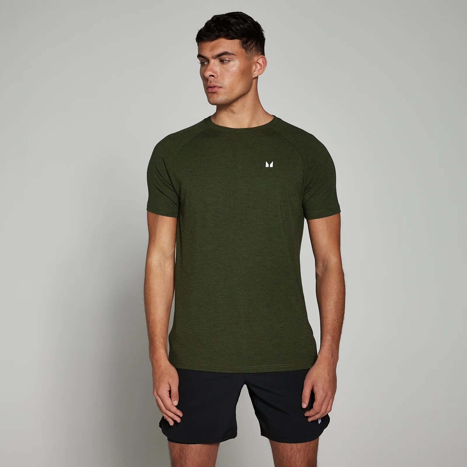 MP Men's Performance Short Sleeve T-Shirt - Army Green Marl - S Image 1