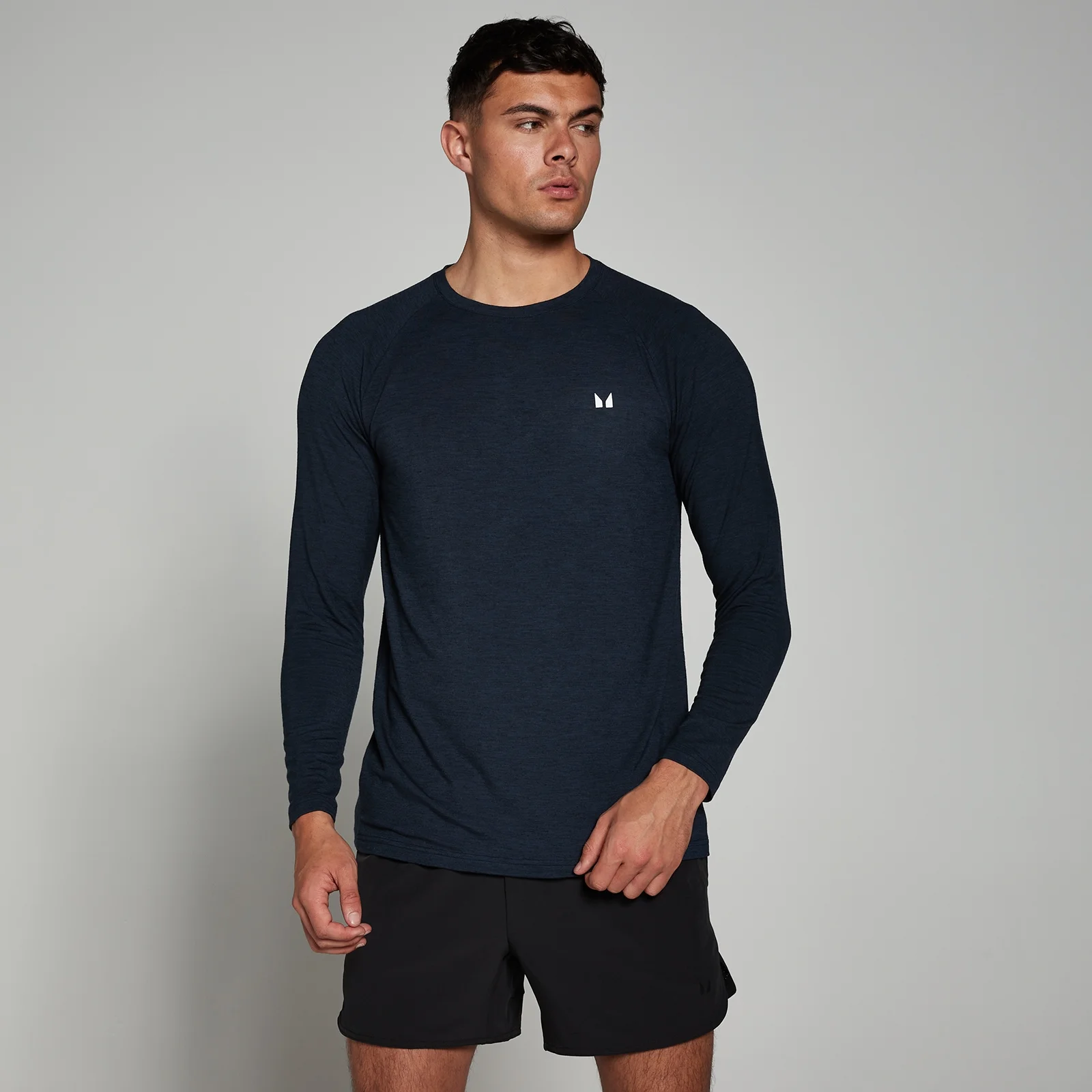 MP Men's Performance Long Sleeve Top - Navy Marl - M Image 1
