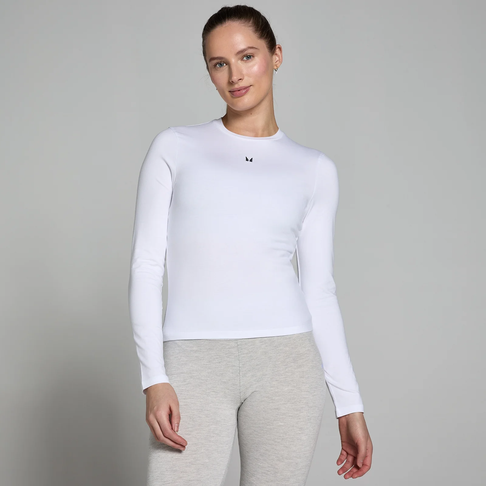 MP Women's Basics Body Fit Long Sleeve T-Shirt - White - M Image 1
