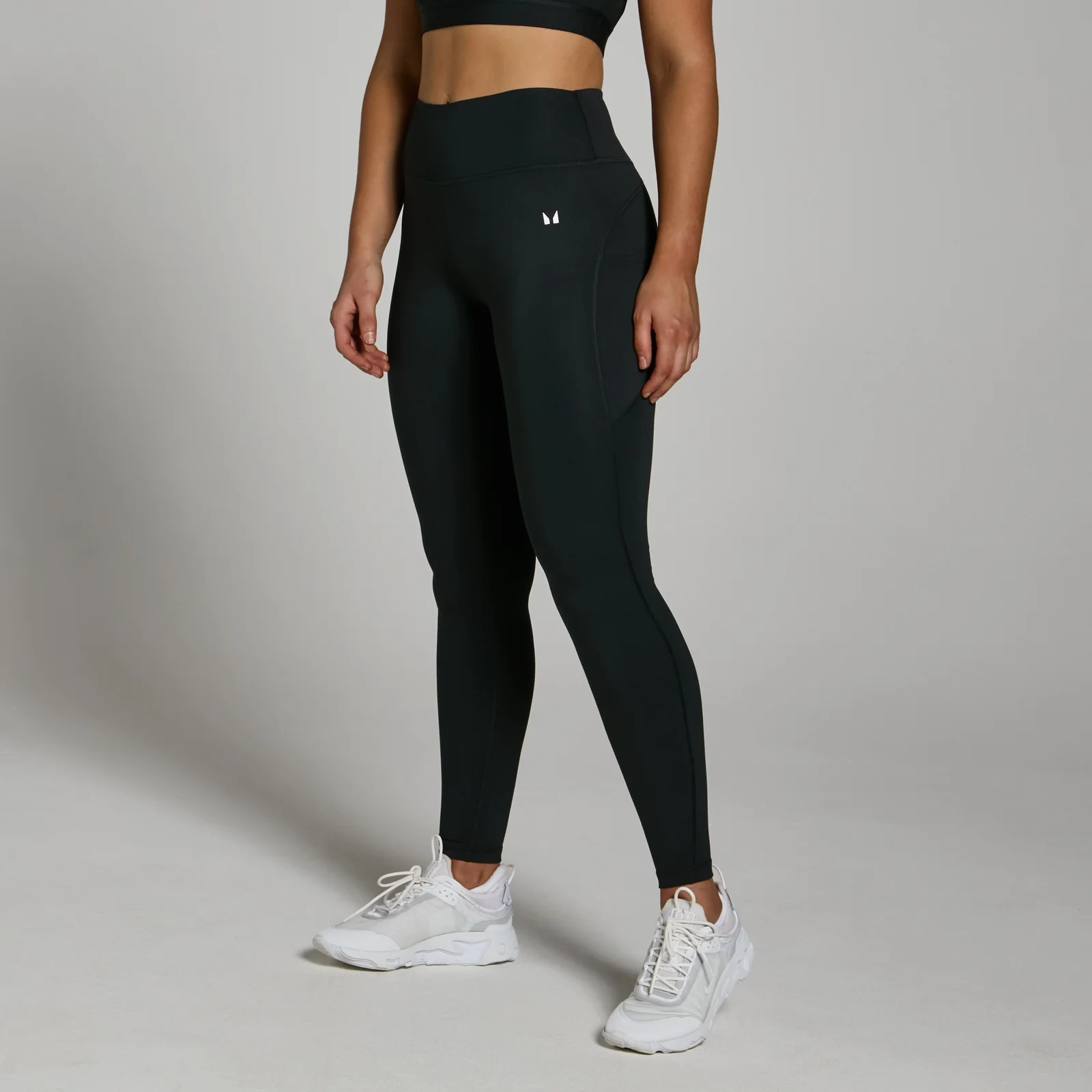 MP Women's Power Mid Rise Leggings - Black - M Image 1
