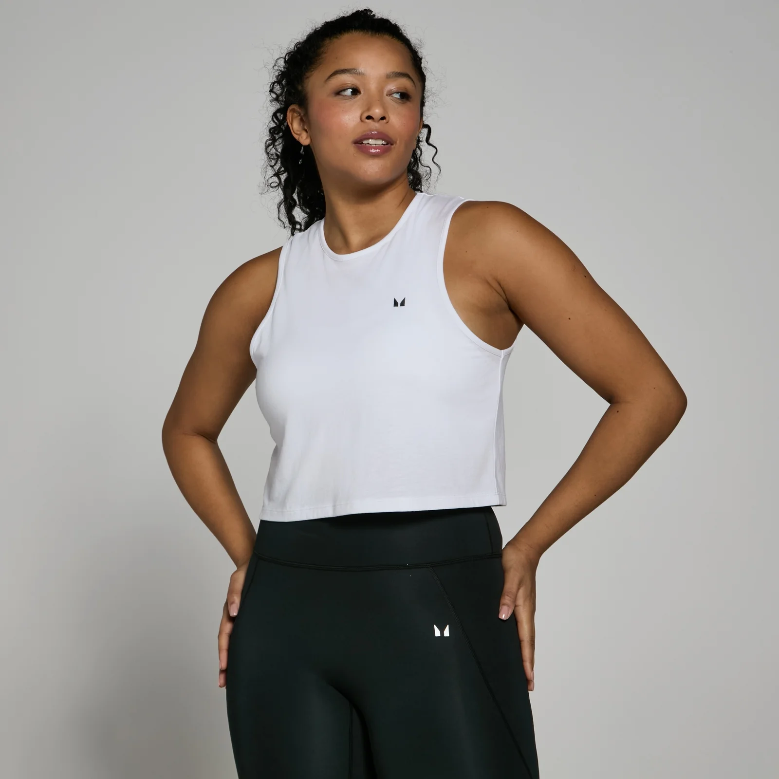 MP Women's Training Cropped Vest - White - XXS Image 1