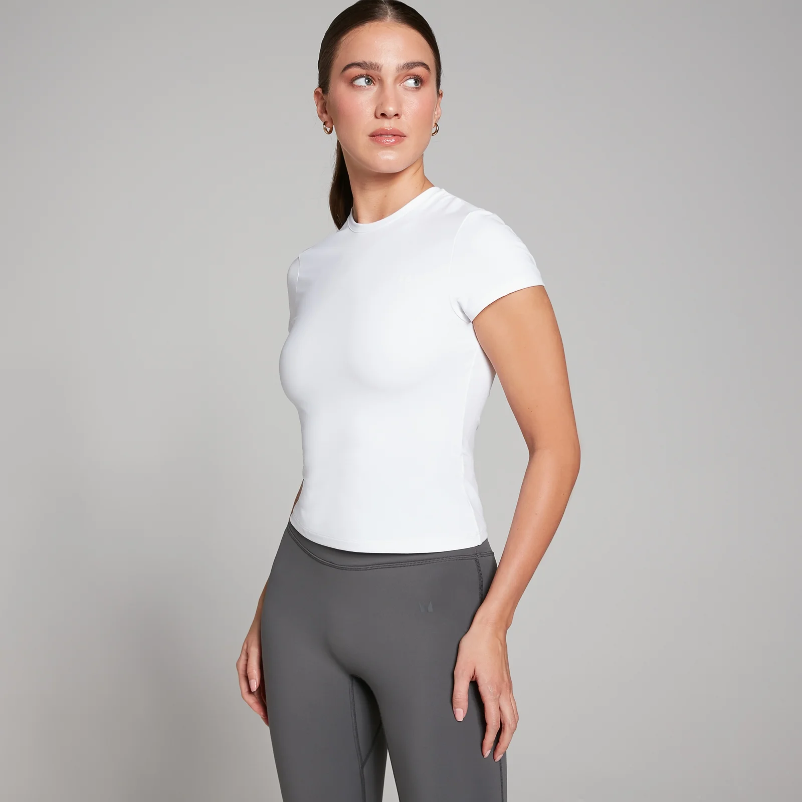 MP Women's Tempo Body Fit Short Sleeve T-Shirt - White - S Image 1