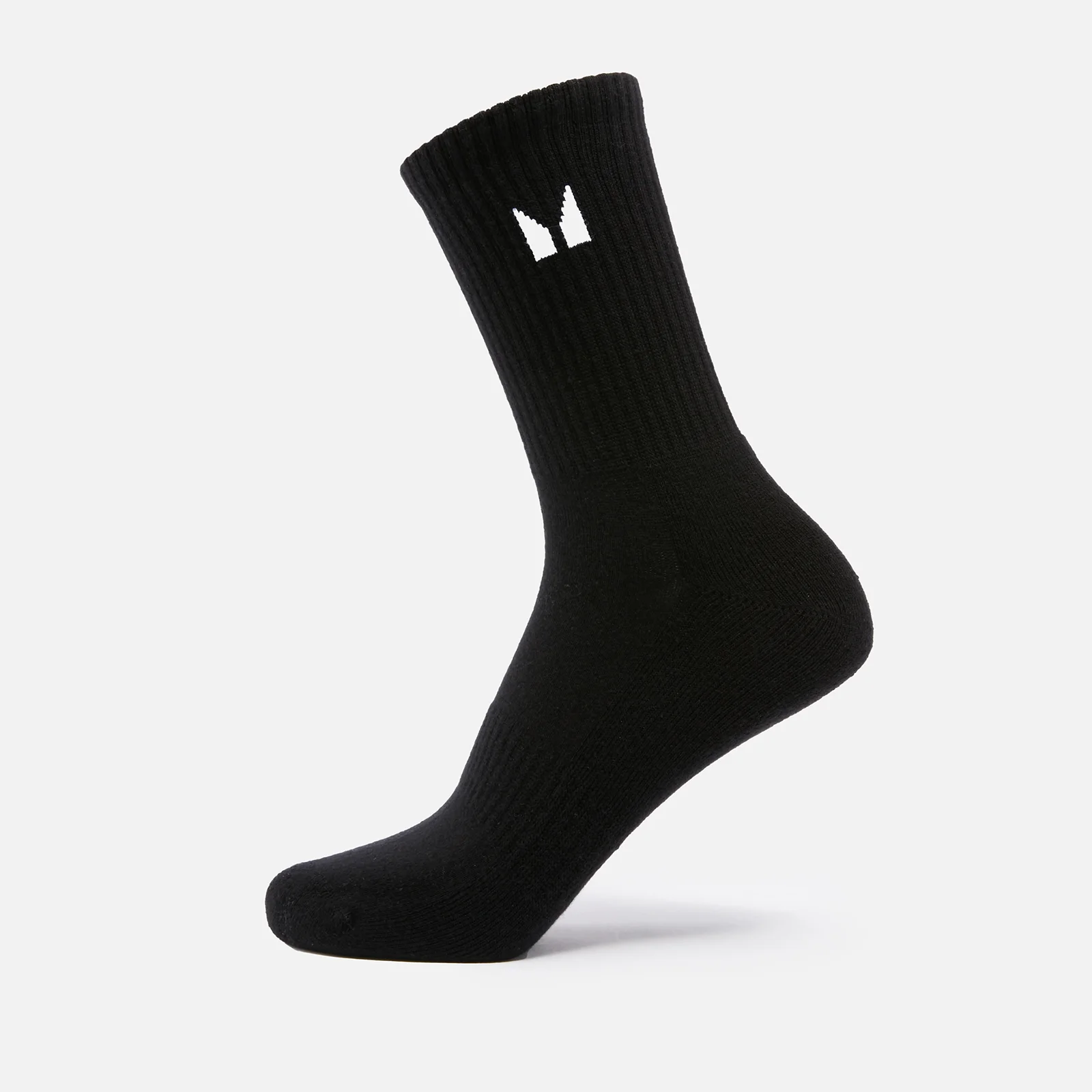 MP Unisex Crew Socks - Black - UK 12-14 Image 1