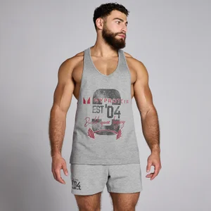MP Men's Origin Graphic Stringer - Grey Marl - Size XS