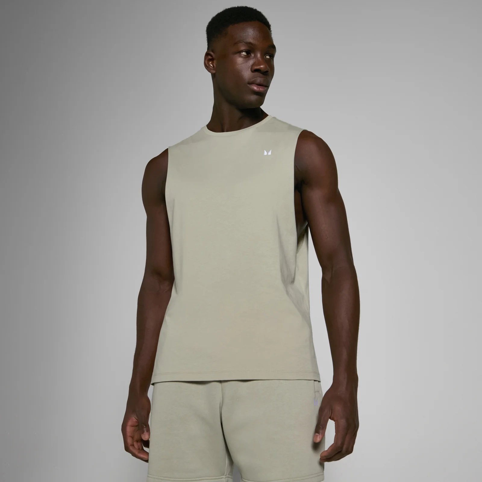 MP Men's Rest Day Drop Armhole Tank - Stone - S Image 1