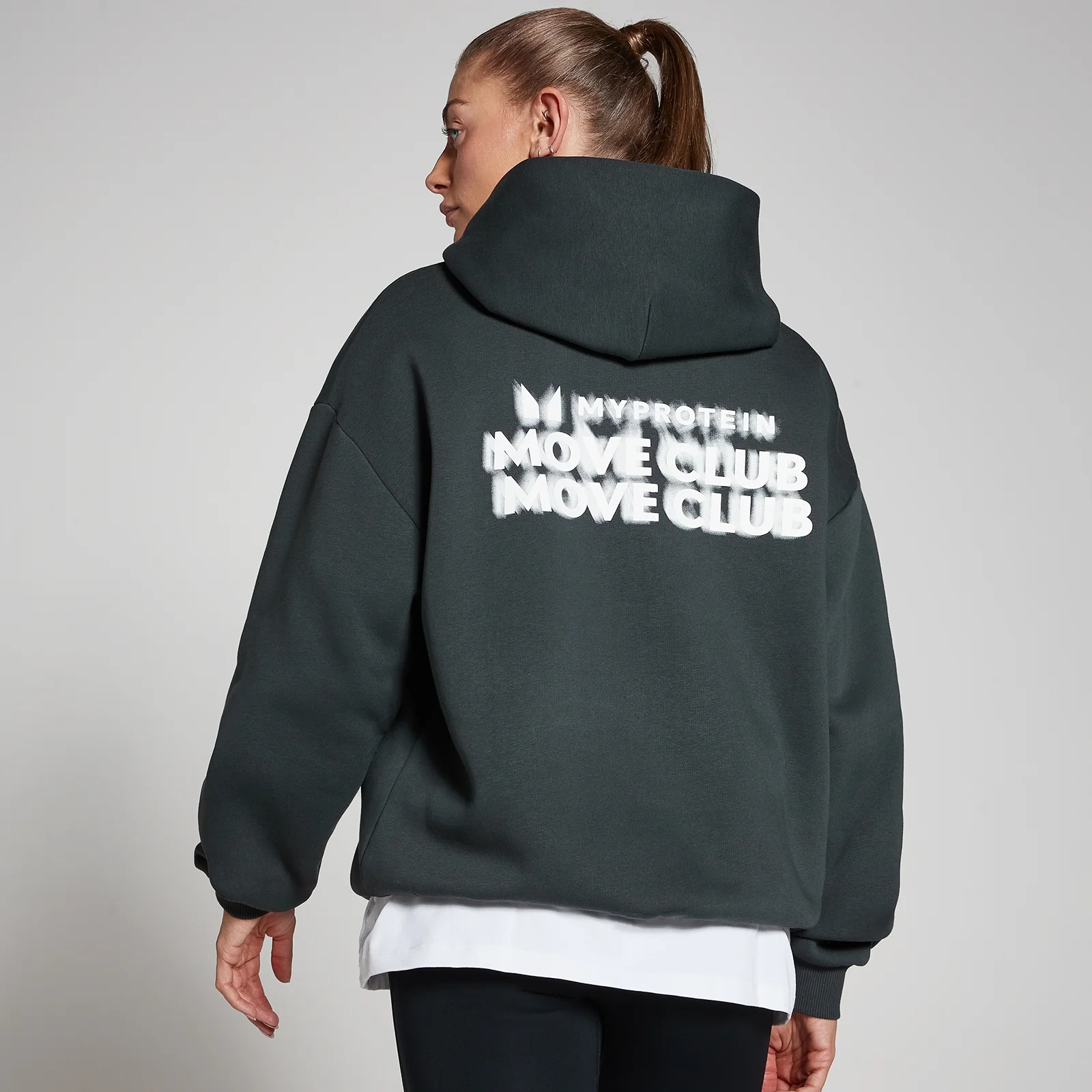 MP Move Club Graphic Hoodie - Washed Black - XXL-XXXL Image 1