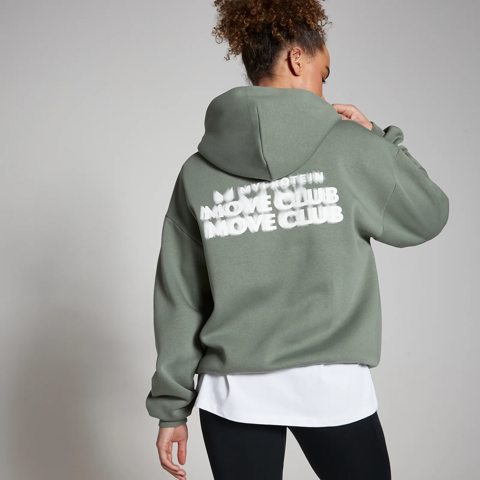 MP Move Club Graphic Hoodie - Moss Green - XXS-XS Image 1