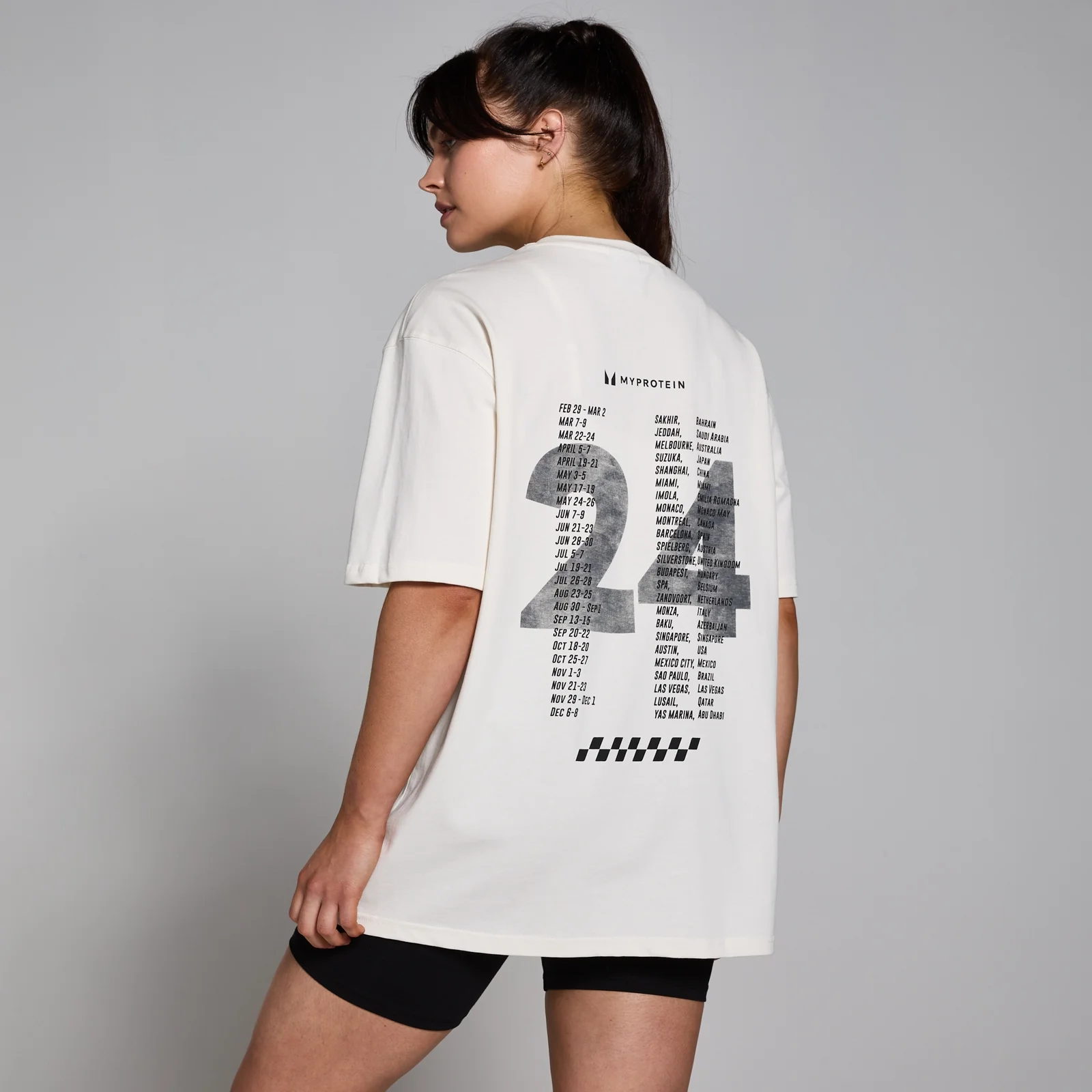 MP Women’s Race Day Graphic T-Shirt - Natural Cream - XXS-XS Image 1