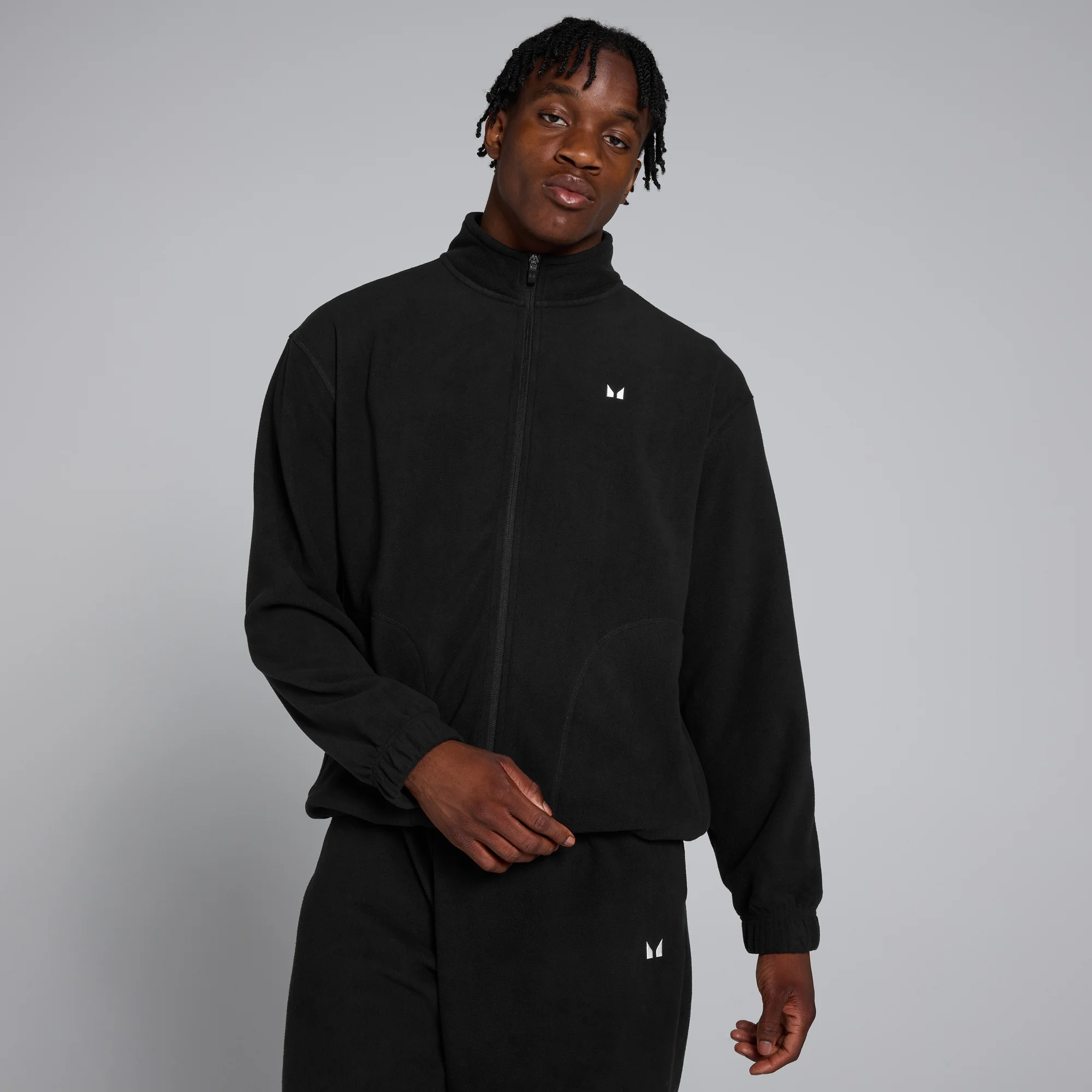 MP Men's Zip Through Fleece - Black - L Image 1