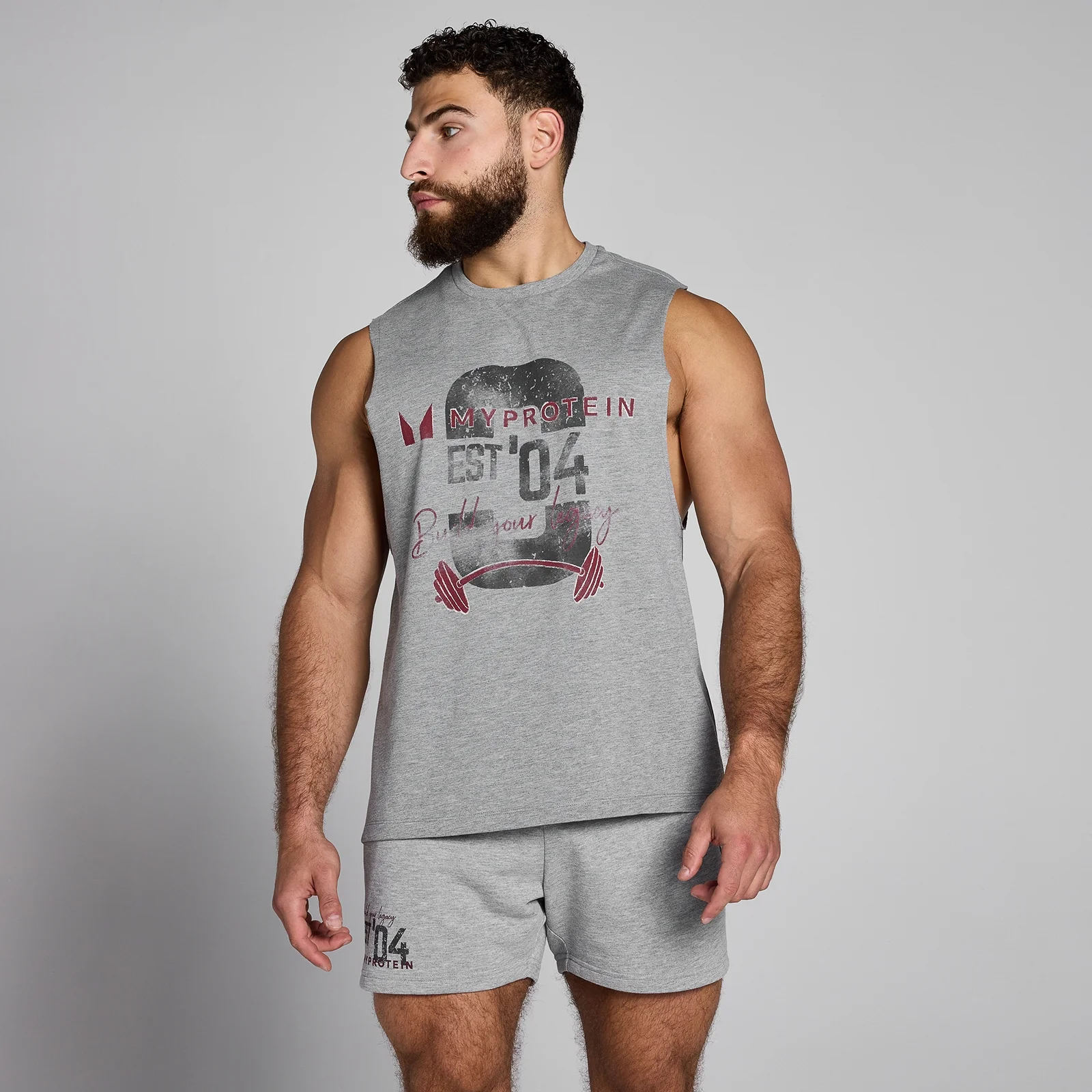 MP Men's Origin Graphic Vest - Grey Marl - XS Image 1