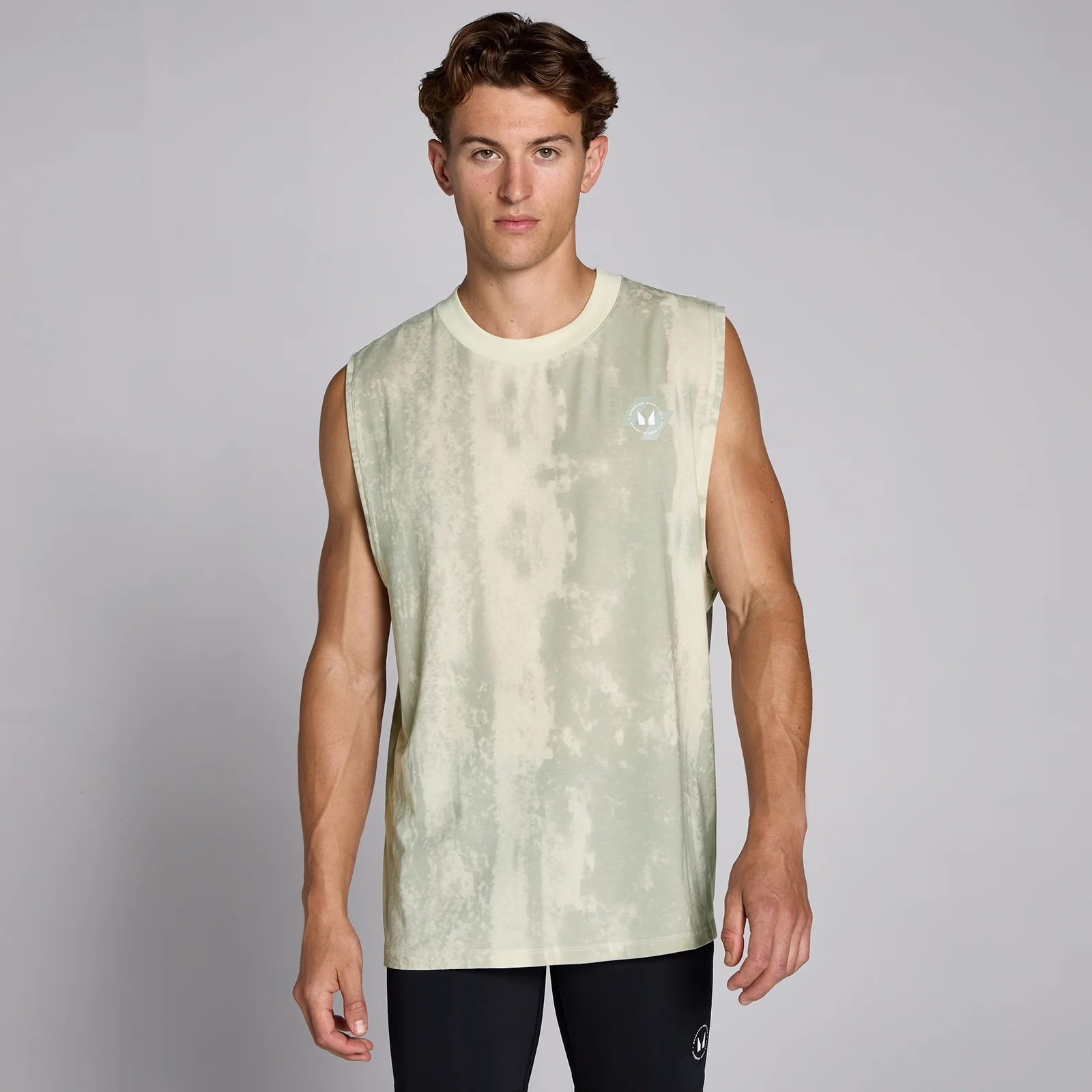 MP Men's Tempo Dropped Arm Hole Tank - Barley Green - XS Image 1